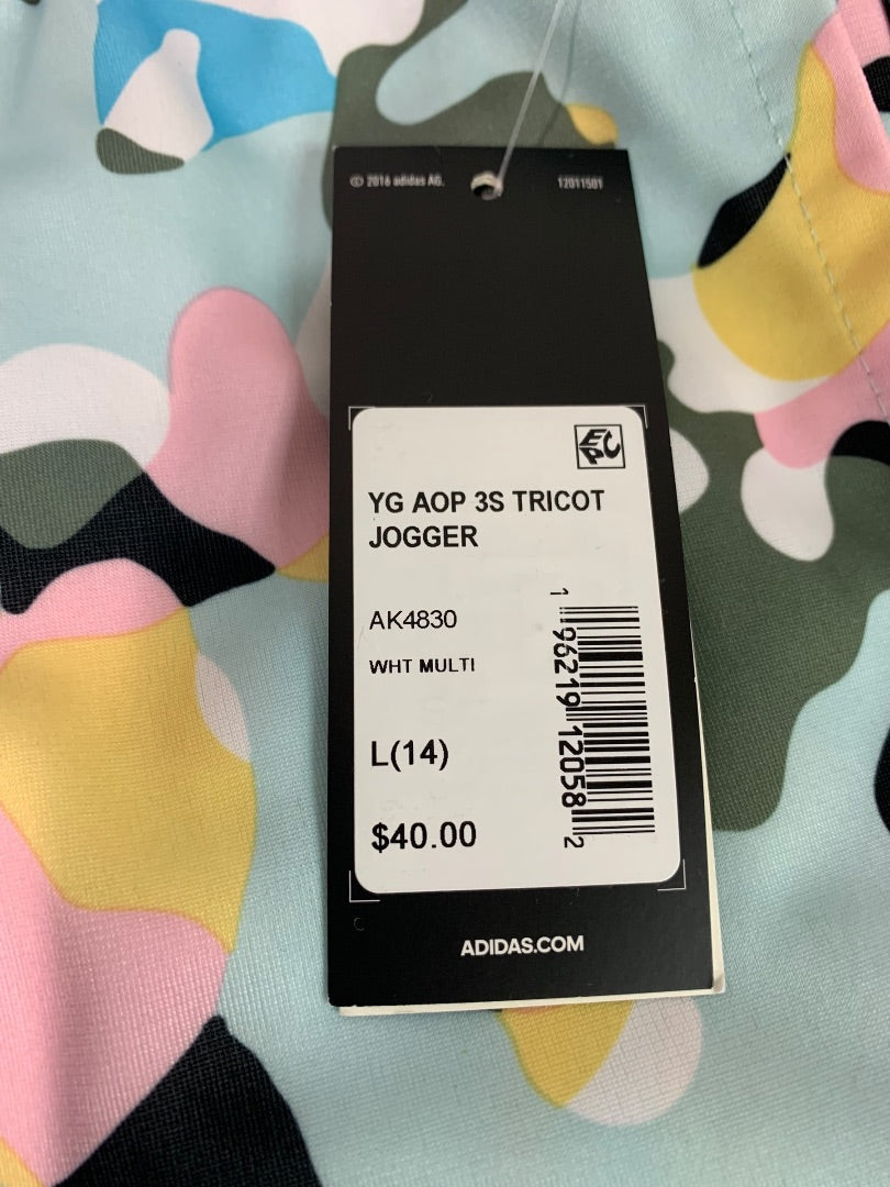 Large (14) Adidas Youth Girls New Tricot Jogger Multicolor AK4830