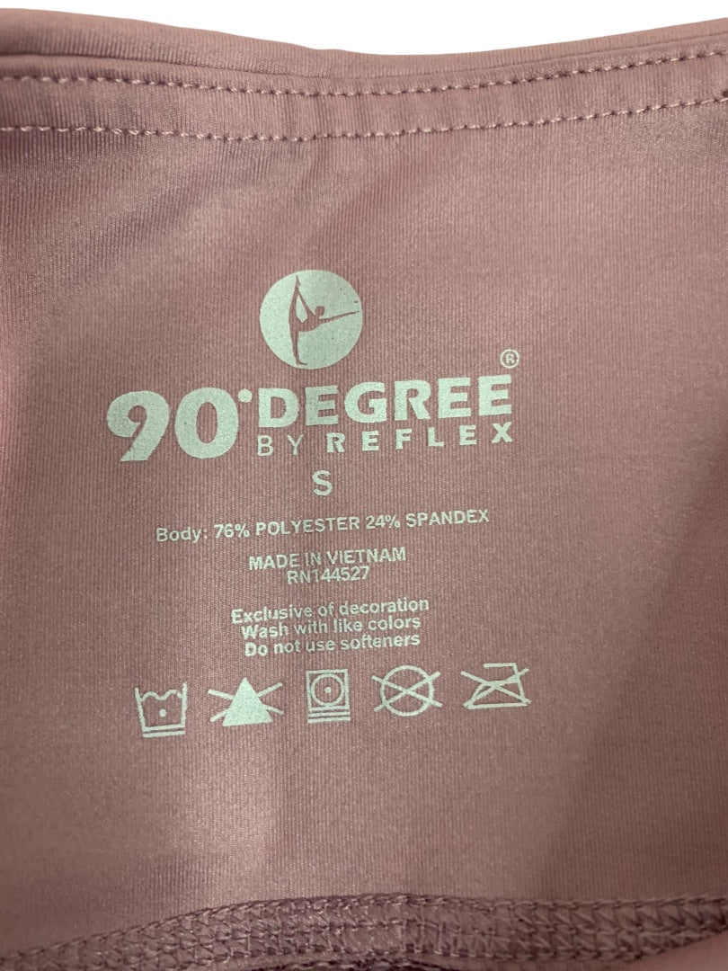Small 90 Degree by Reflex Womens Mauve Activewear Leggings Ankle