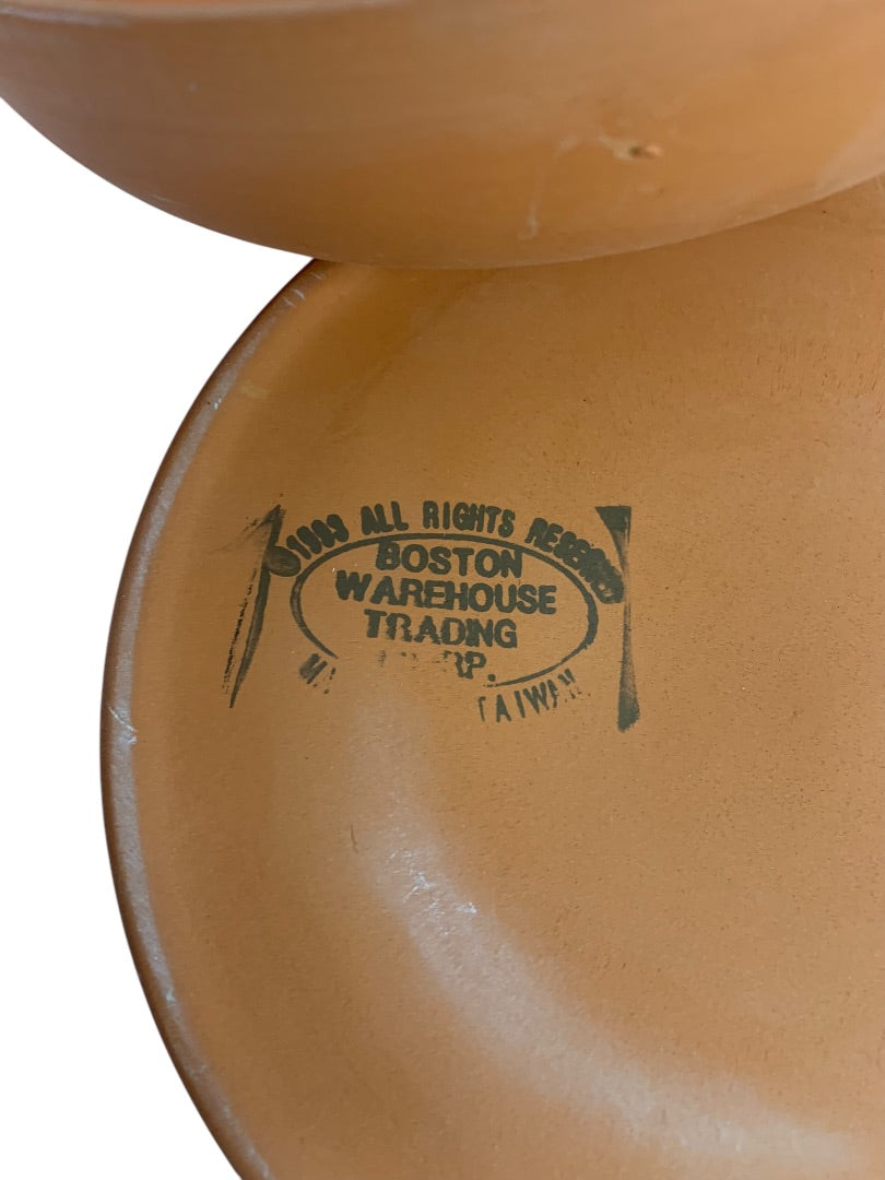 Boston Warehouse Terra Cotta Orignal Garlic Baker 4 Bulb Capacity with Box