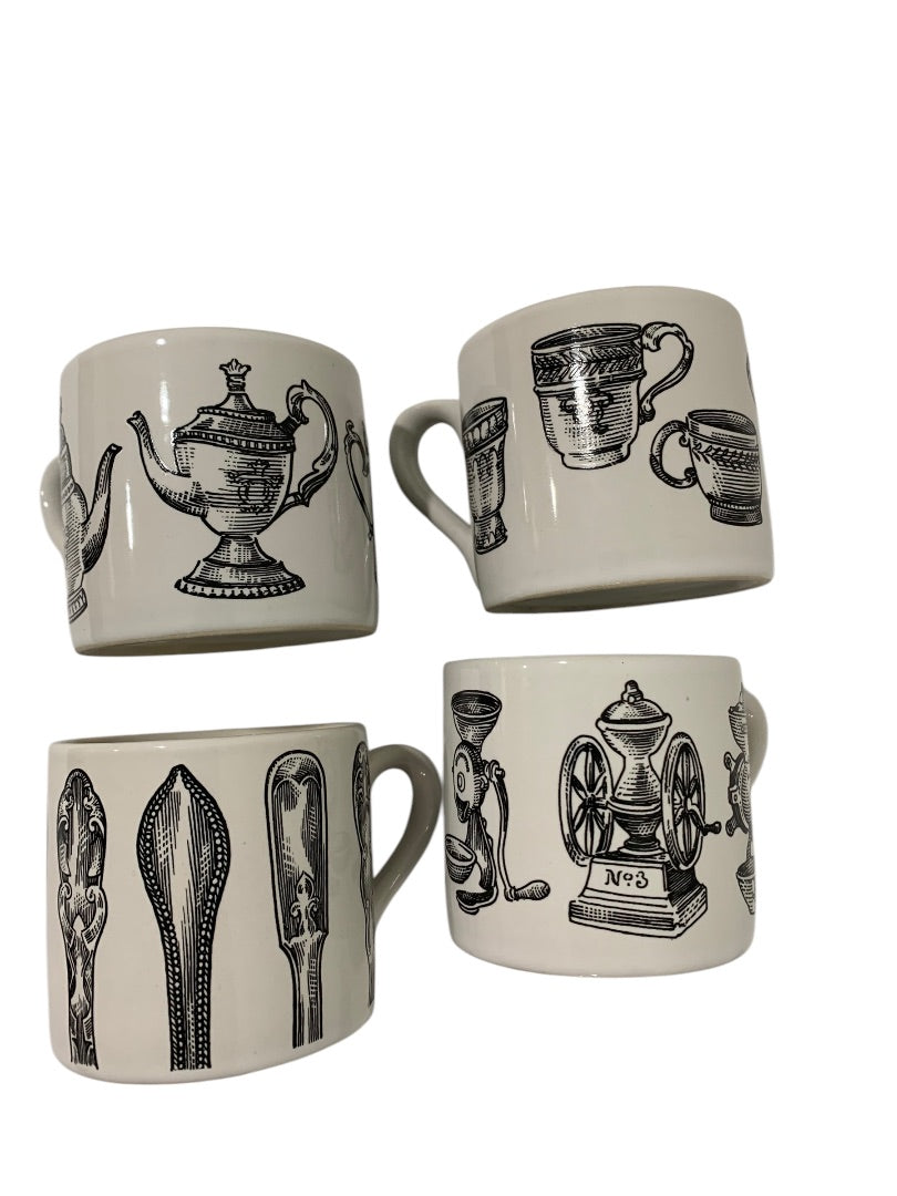 Cooks Club 4 Piece Demitasse Set In Box Kitchen Theme