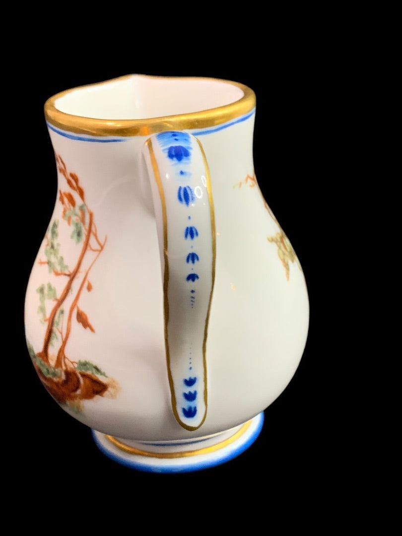 1980s Frankin Mint Fine Porcelain Creamer Collection Asian Farm Scene 4 Inch