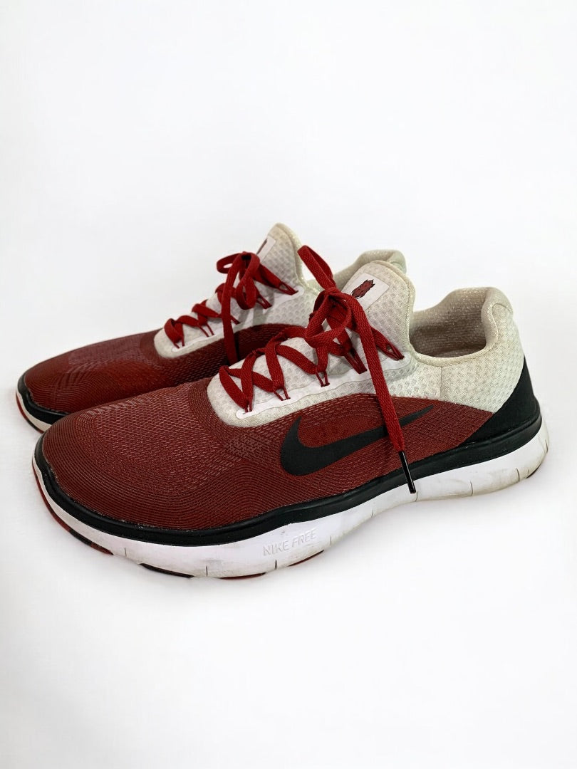 Size 9.5 Nike Free Trainer Mens Sneaker Arkansas Razorbacks Go Hogs Woo Pig