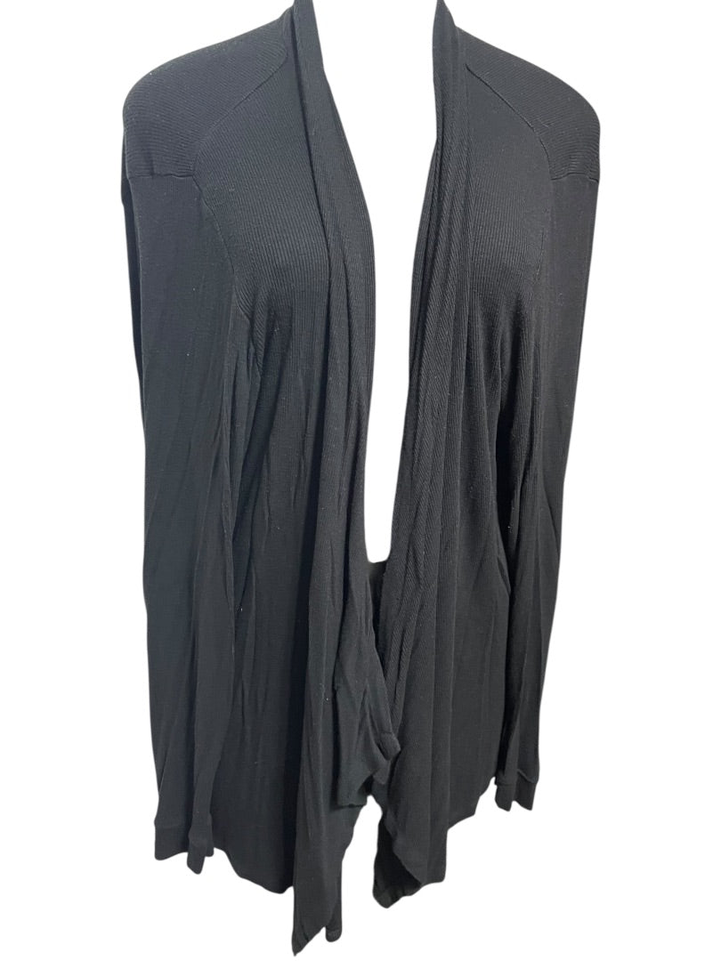 3X INC International Concepts Black Long Sleeve Womens Soft Knit Cardigan