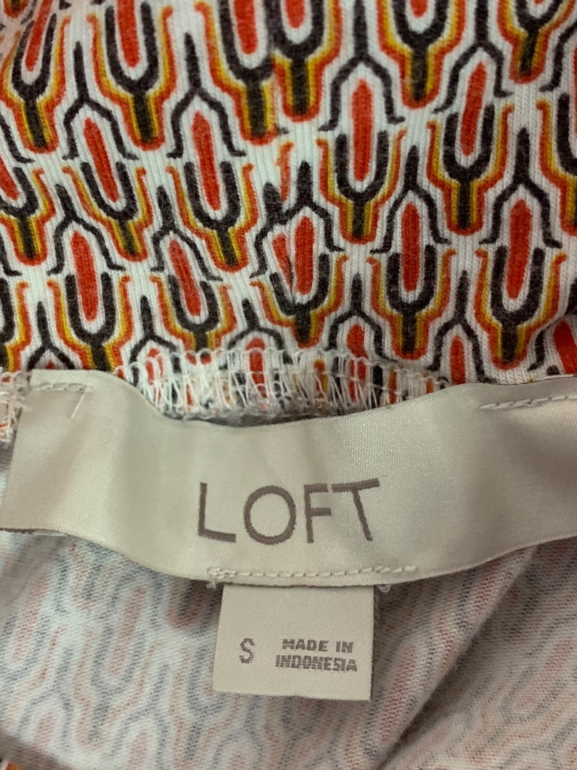 Small Loft Womens Print Turtleneck Soft Retro Print Long Sleeve