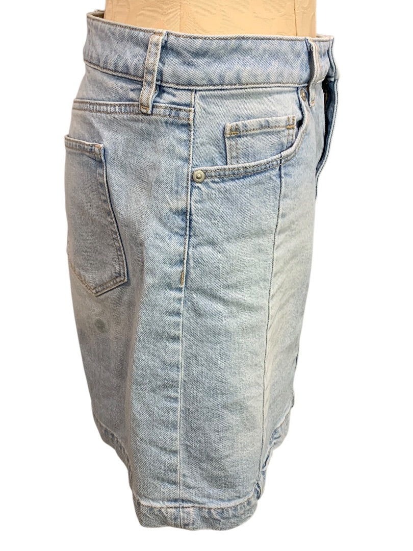 Size 4 Loft Jean Skirt Light Wash Denim 17 Inch Length