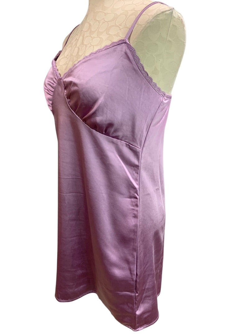 Medium L.A. Hearts Lavender Slip Dress New Satin Lace Trim