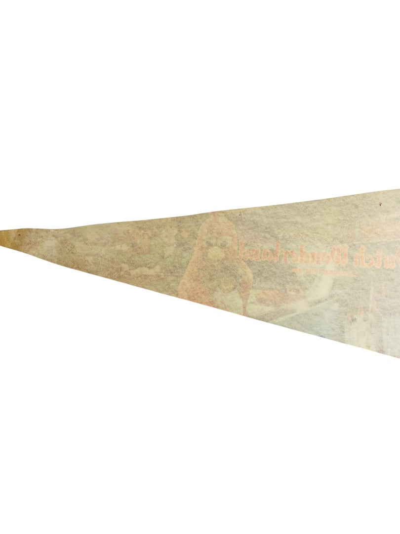 Vintage 29.5 Inch Dutch Wonderland Pennant Souvenir Felt Flag Lancaster PA