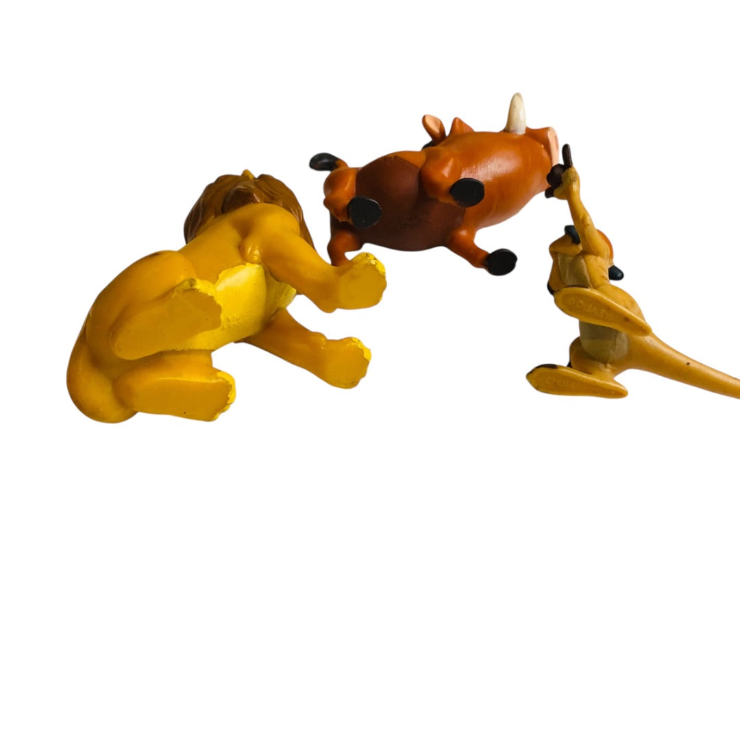 Disney Lion King Collectible Figures Simba Pumbaa Timon Lot of 3