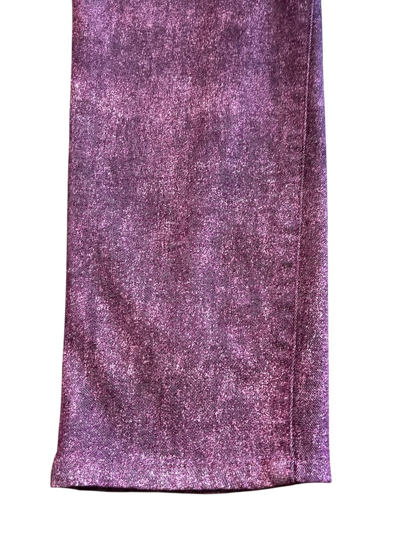 Size 30W Denim 24/7 Stretch Straight Leg Jeans Pockets Purple New