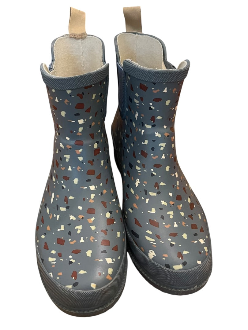 Size 8 Lucky Brand Reigney Terrazzo Rain Ankle Boot Blue Womens
