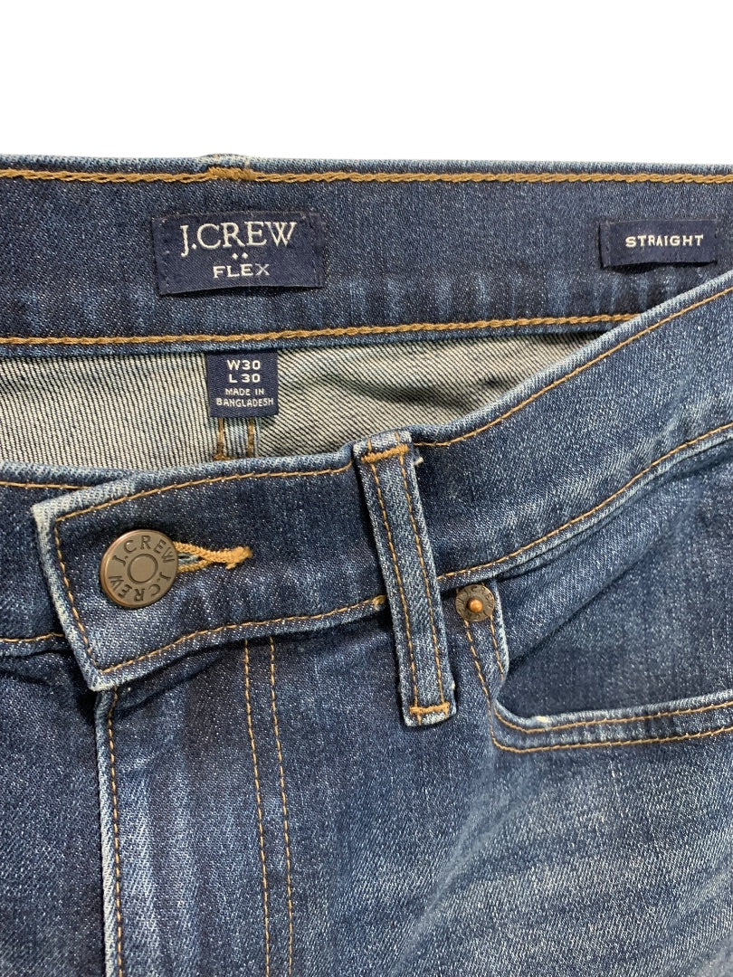 30 x 30 J.Crew Mens Straight Fit Flex Jeans Denim AZ851