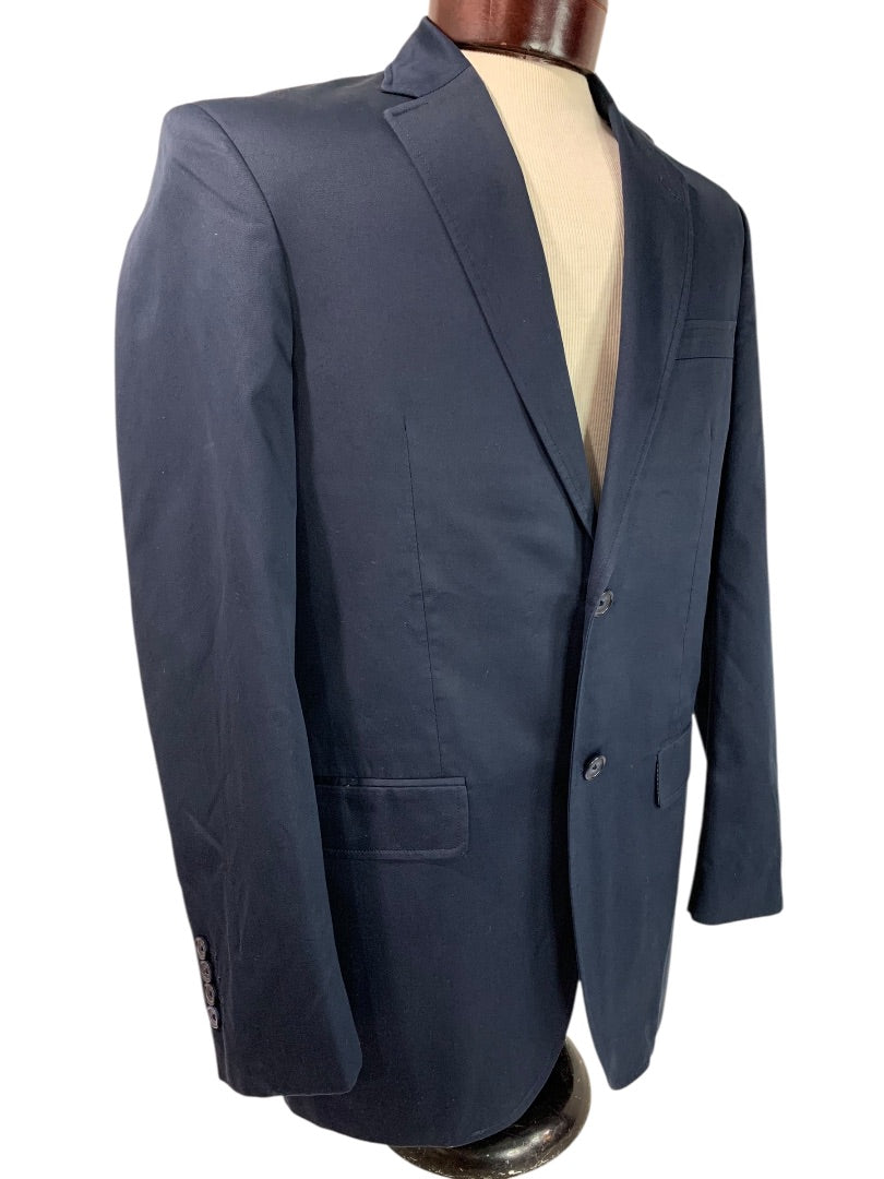38R Tommy Hilfiger Mens Navy Blue Cotton Sport Coat Jacket