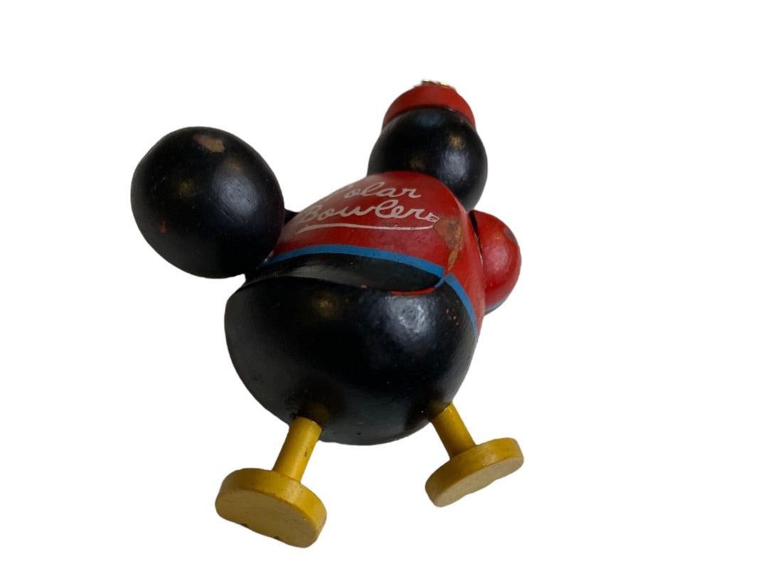 Wooden Penguin Christmas Ornament Dad Polar Bowlers 3"