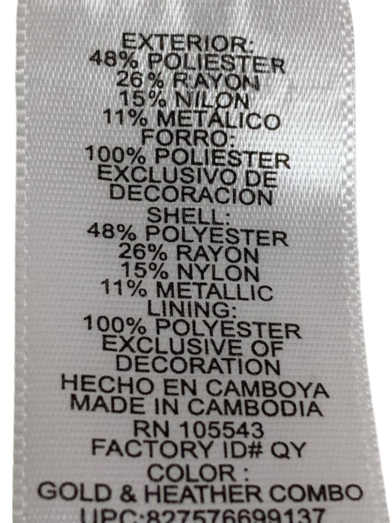 Size 2X Daisy Fuentes Woman Shift Tunic Dress Metallic Overlay