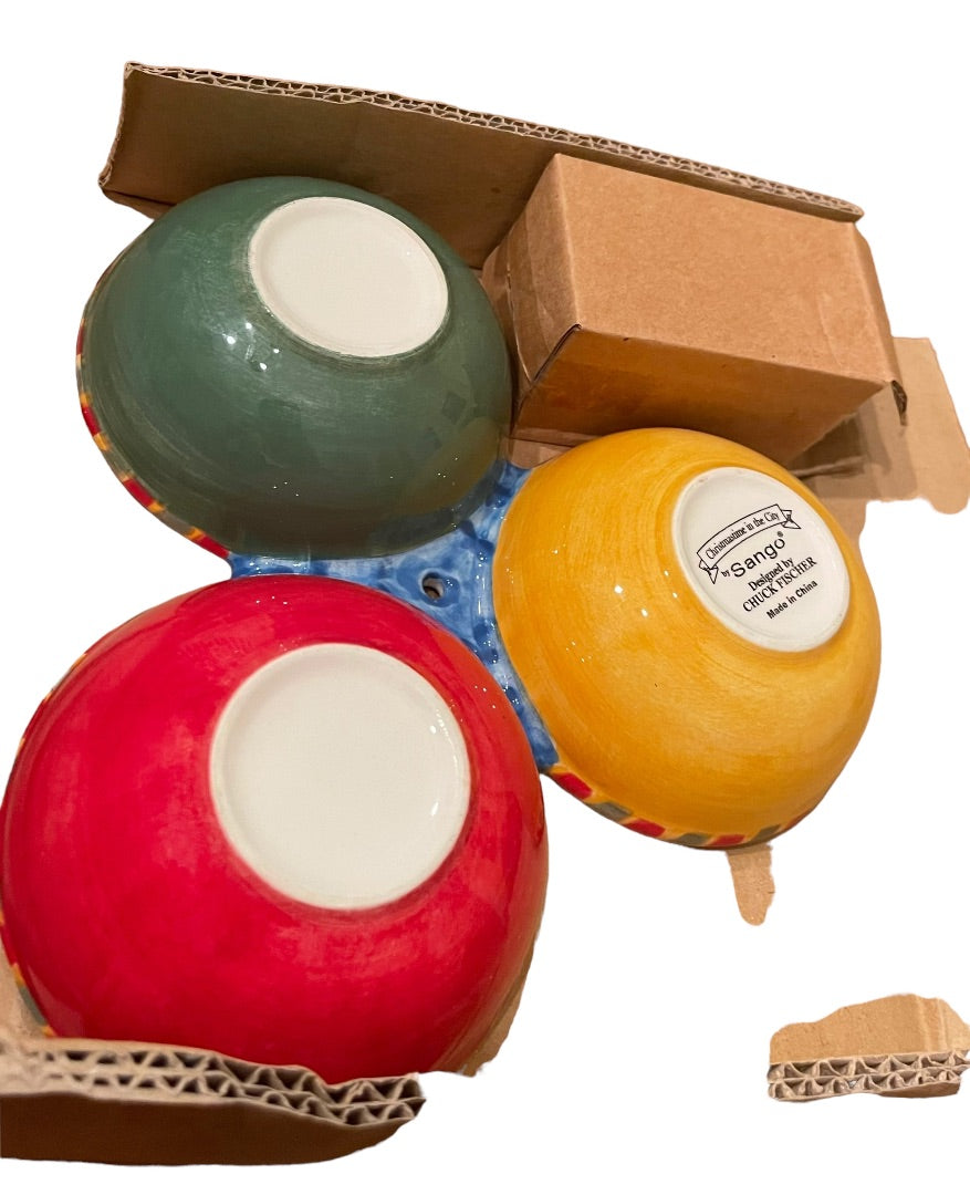 Christmastime in the City Chuck Fischer Sango 3 Part Serving Set Item # 2311-201