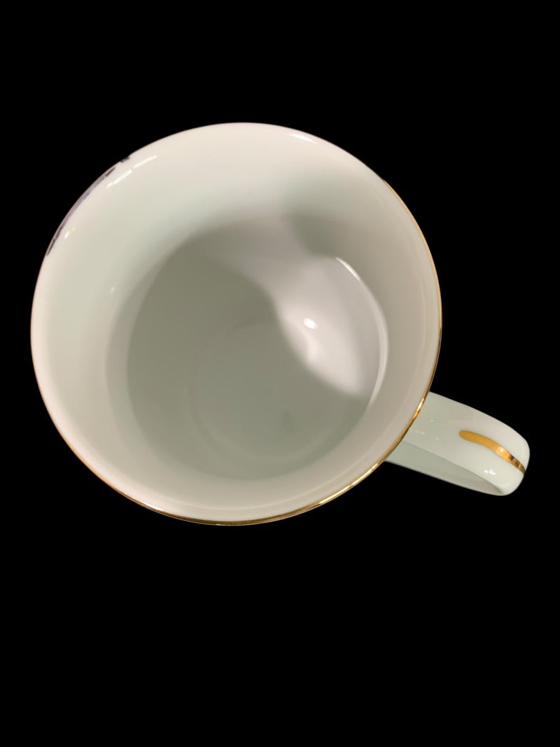 1982 Norman Rockwell Museum Collection Mug Gold Trim "Bedtime"