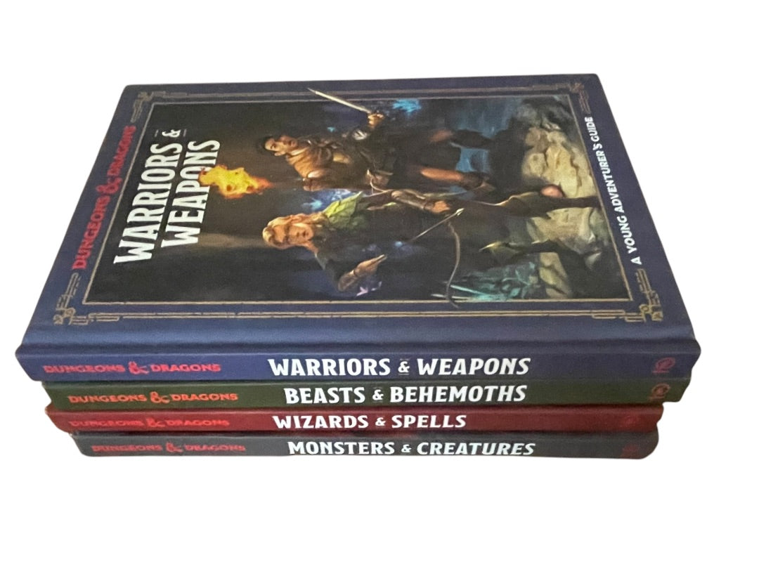 Set of 4 Dungeonos & Dragons Hardcover Books A Young Adventurer's Guide