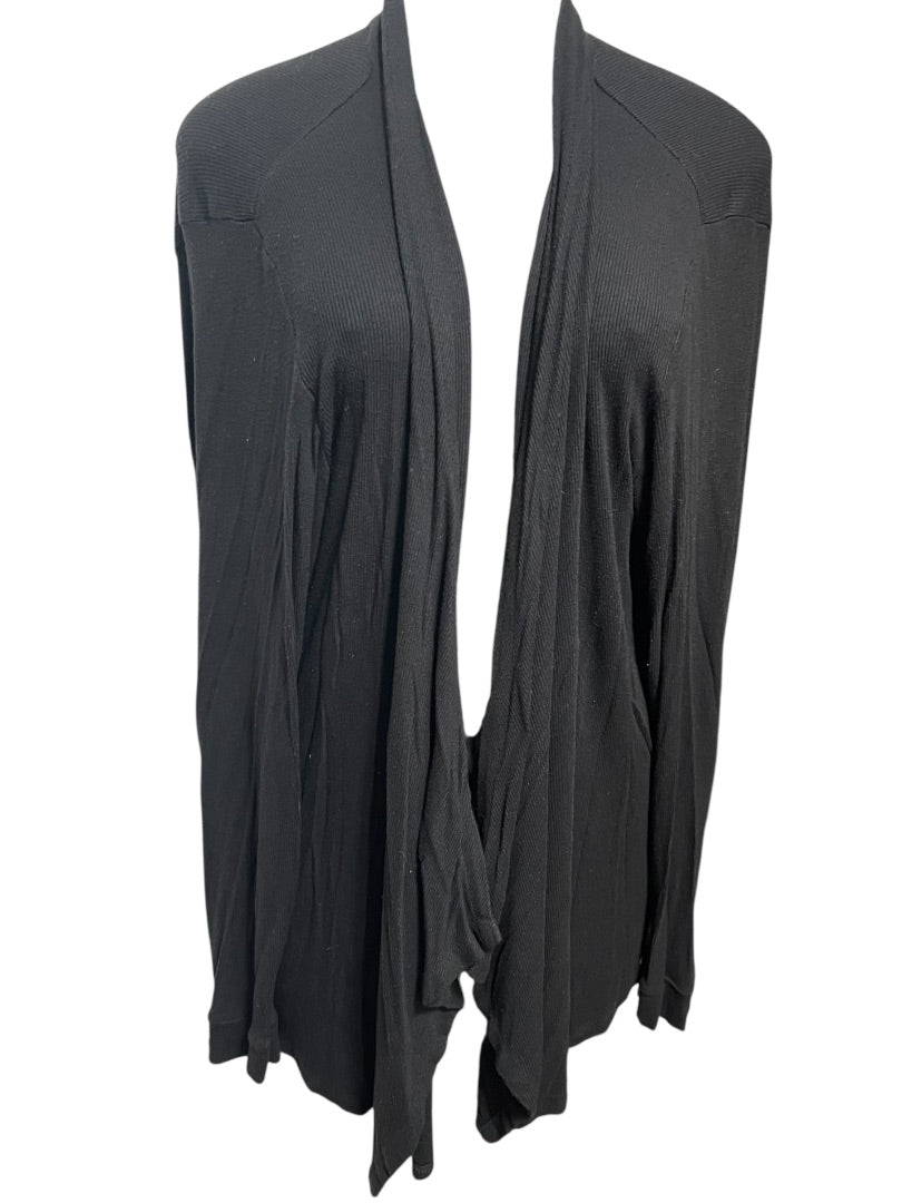 3X INC International Concepts Black Long Sleeve Womens Soft Knit Cardigan