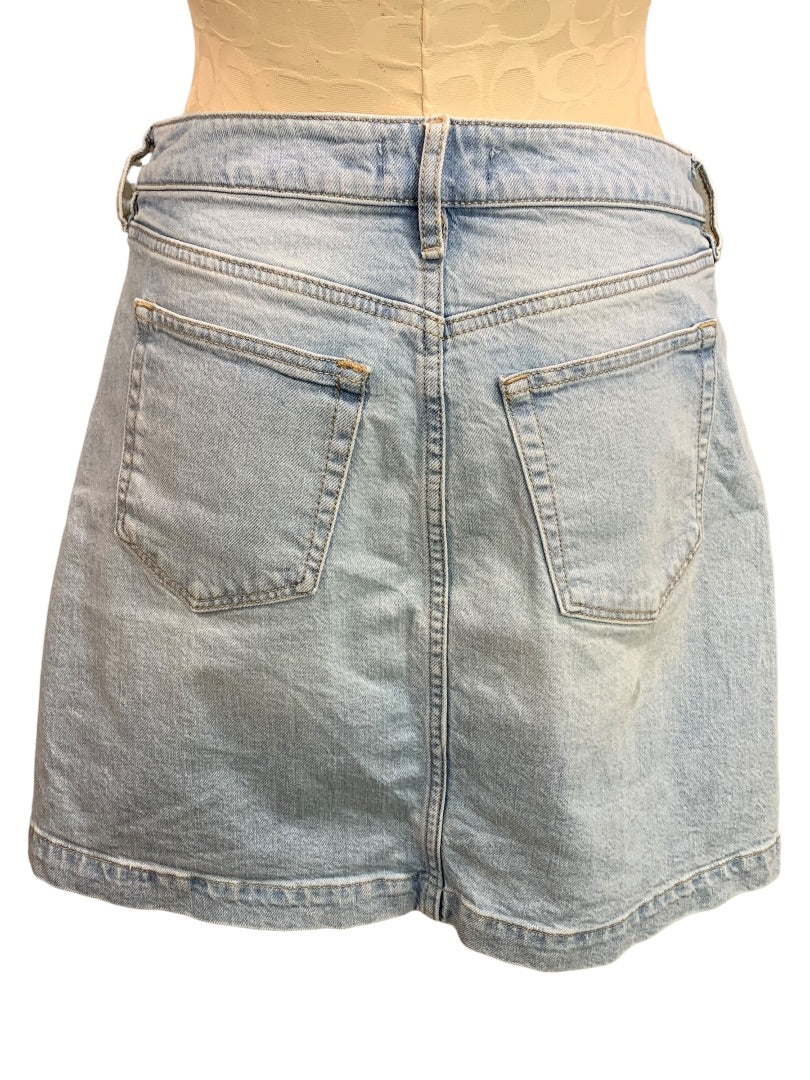 Size 4 Loft Jean Skirt Light Wash Denim 17 Inch Length