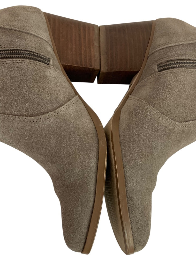 Size 6 Sole Society Womens Suede Knee Boots Mushroom Erika 2.5" Block Heel