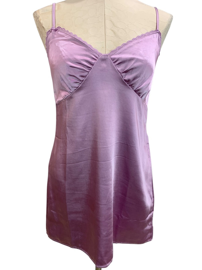 Medium L.A. Hearts Lavender Slip Dress New Satin Lace Trim