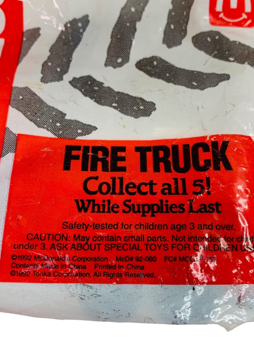 1992 McDonalds Happy Meal Toy Sealed Tonka Fire Truck