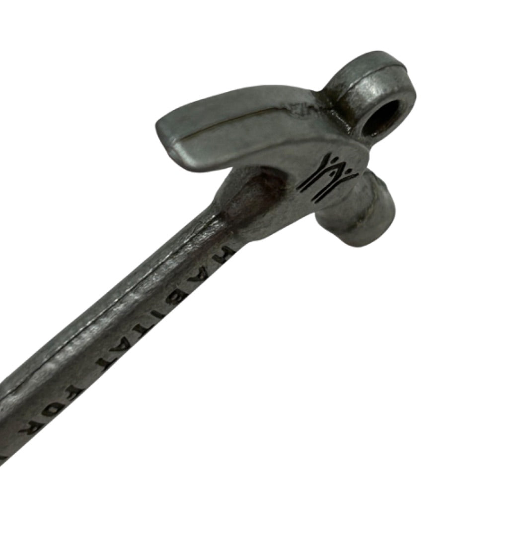 Pewter Color Habitat for Humanity Pendant Charm Hammer 2"