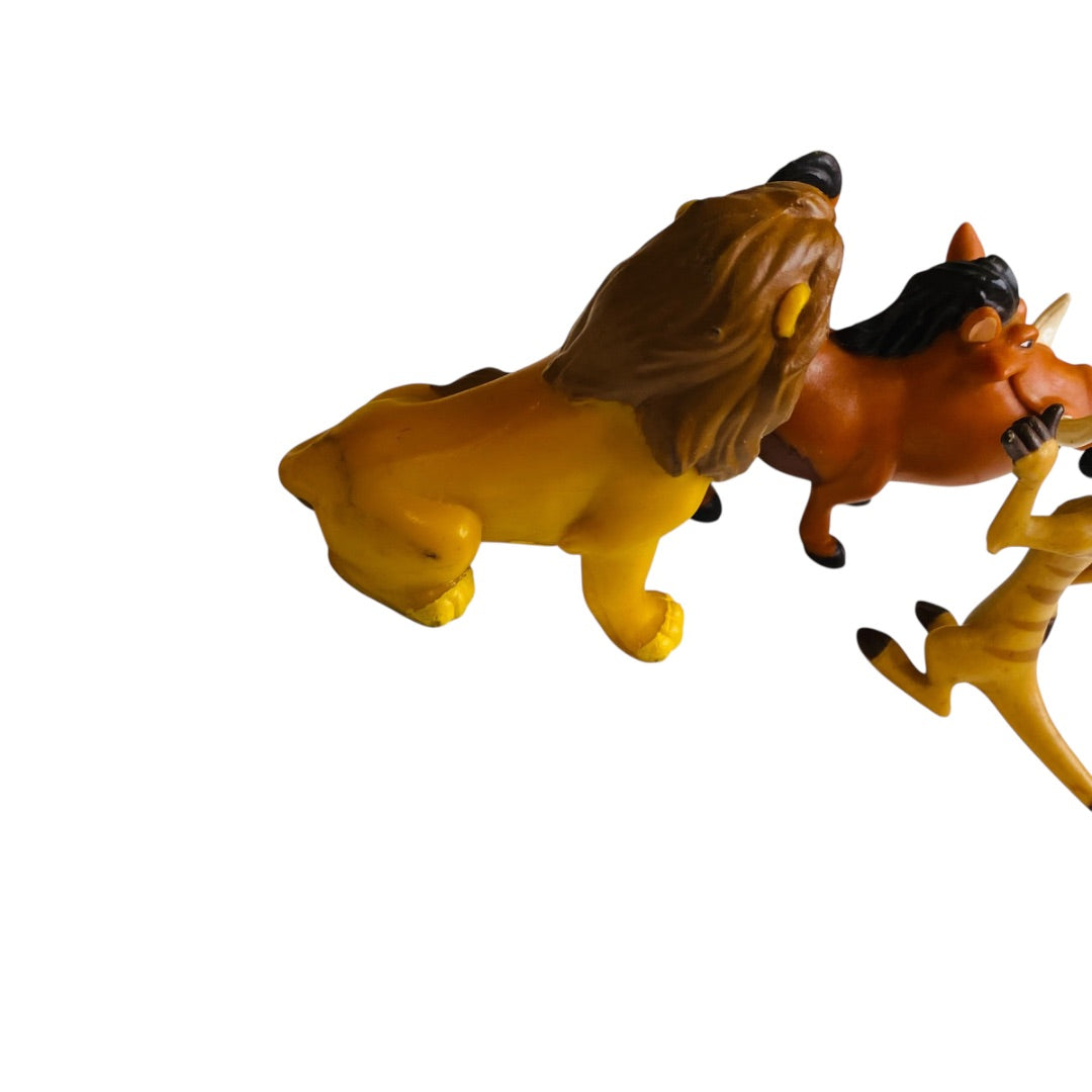 Disney Lion King Collectible Figures Simba Pumbaa Timon Lot of 3