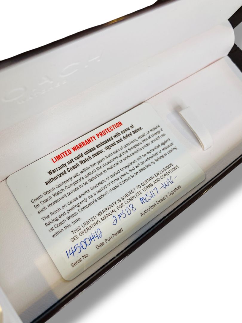 Coach Ladies Watch Madison Needs Battery Blue Leather Band 0219