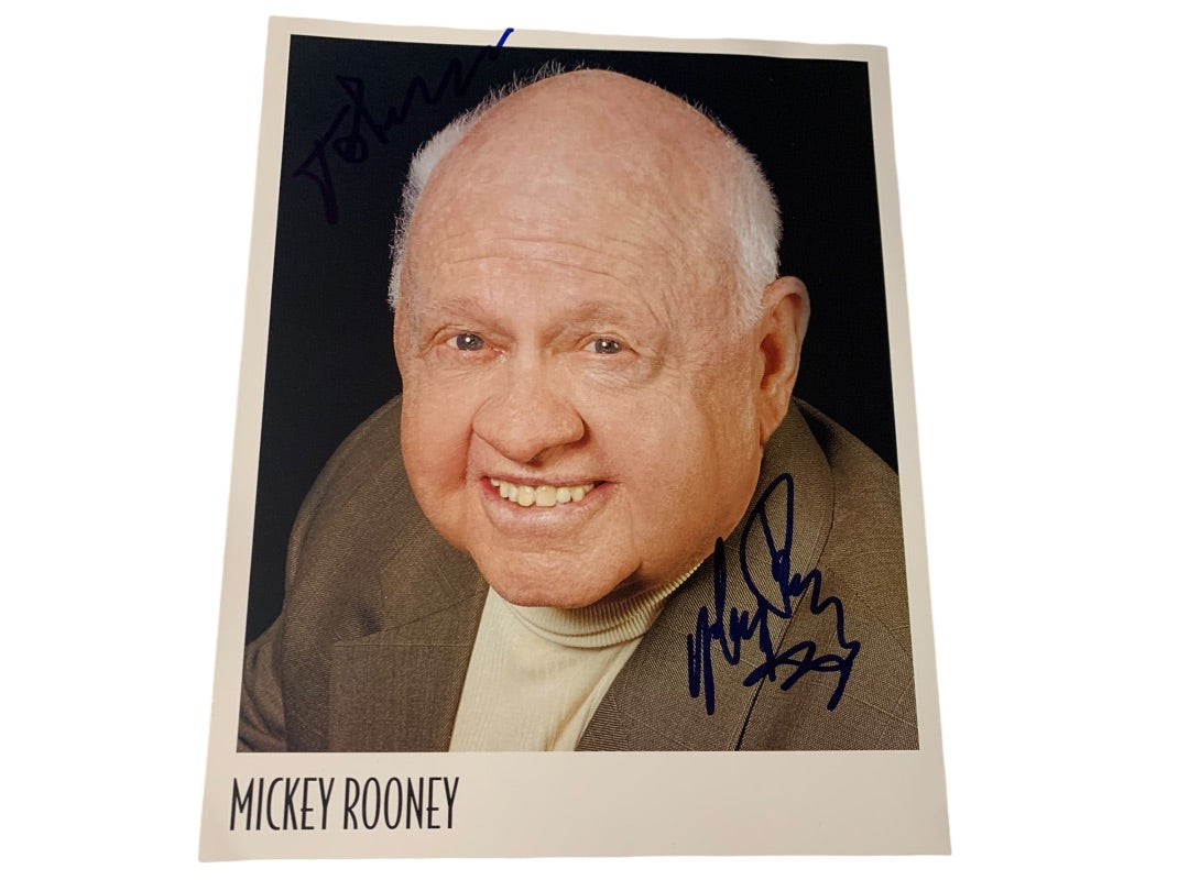 Signed Mickey Rooney 8x10 Headshot Promo Personalized Autograph
