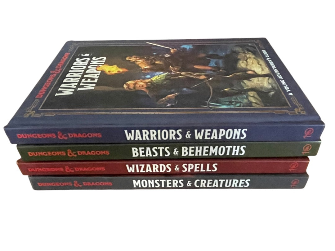 Set of 4 Dungeonos & Dragons Hardcover Books A Young Adventurer's Guide