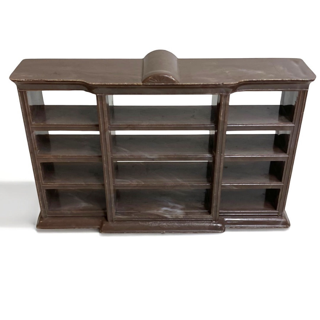 1950s Plasco Brown Miniature Dollhouse Hutch 1:18 Scale