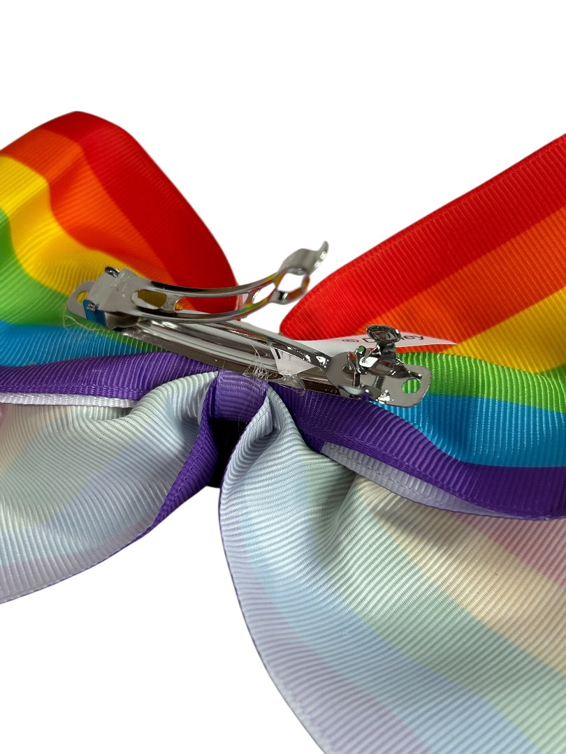 Claires New Disney Mickey Mouse Oversize Rainbow Hairbow Barrette 6 Inch