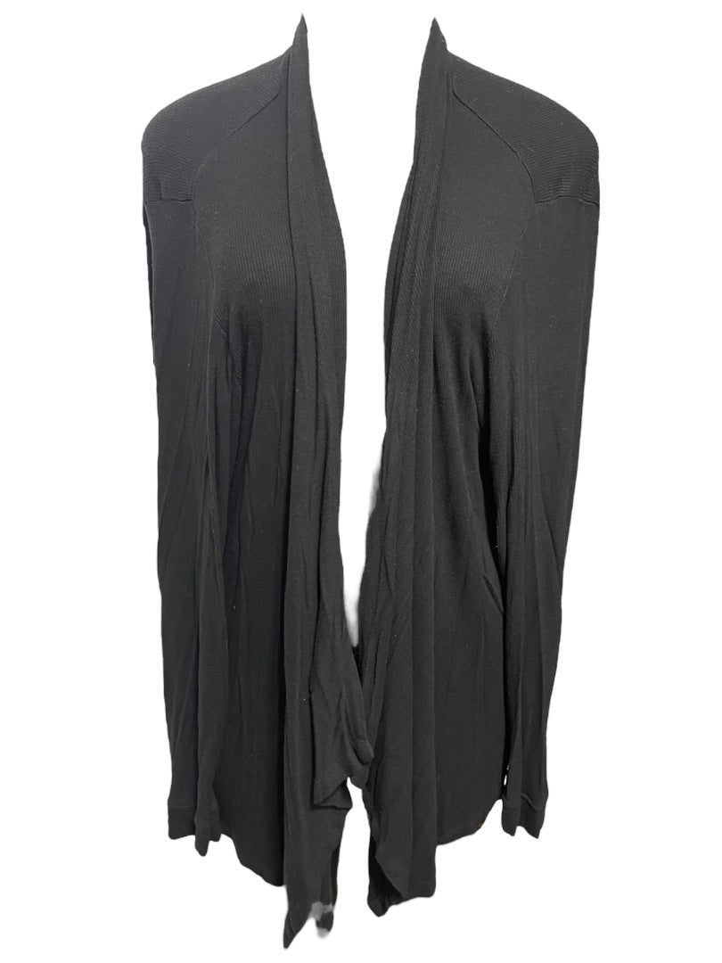 3X INC International Concepts Black Long Sleeve Womens Soft Knit Cardigan