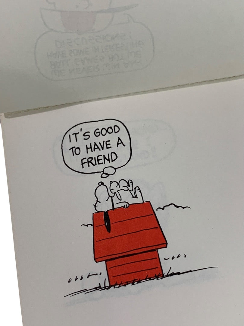 Vintage Hallmark Peanuts Memo Pad Snoopy Charlie Brown More
