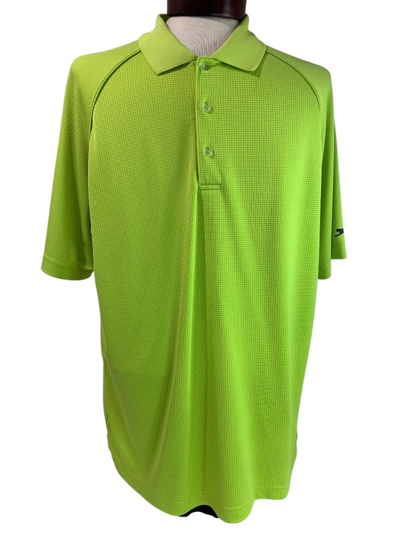 XL Slazenger Mens Polo Golf Shirt Short Sleeve Lime Green