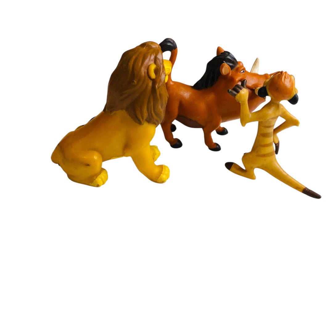 Disney Lion King Collectible Figures Simba Pumbaa Timon Lot of 3