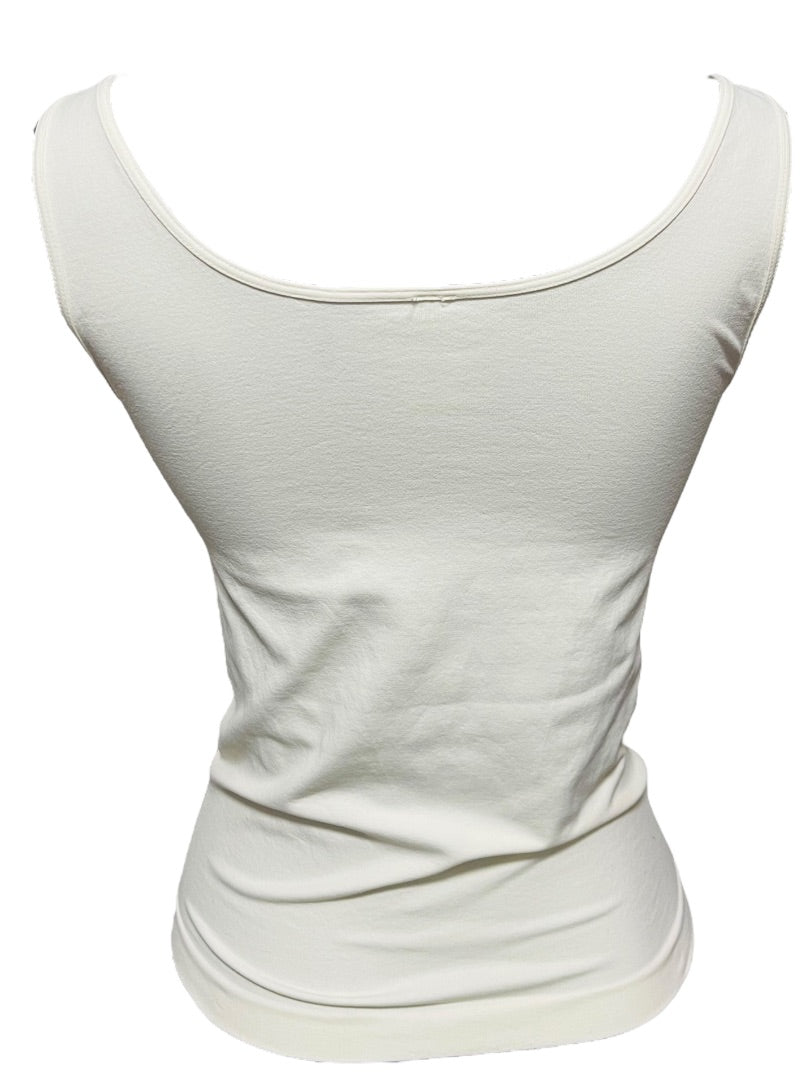 Small Haze Stretch Tank Cream Womens Nylon Stretch Camisole