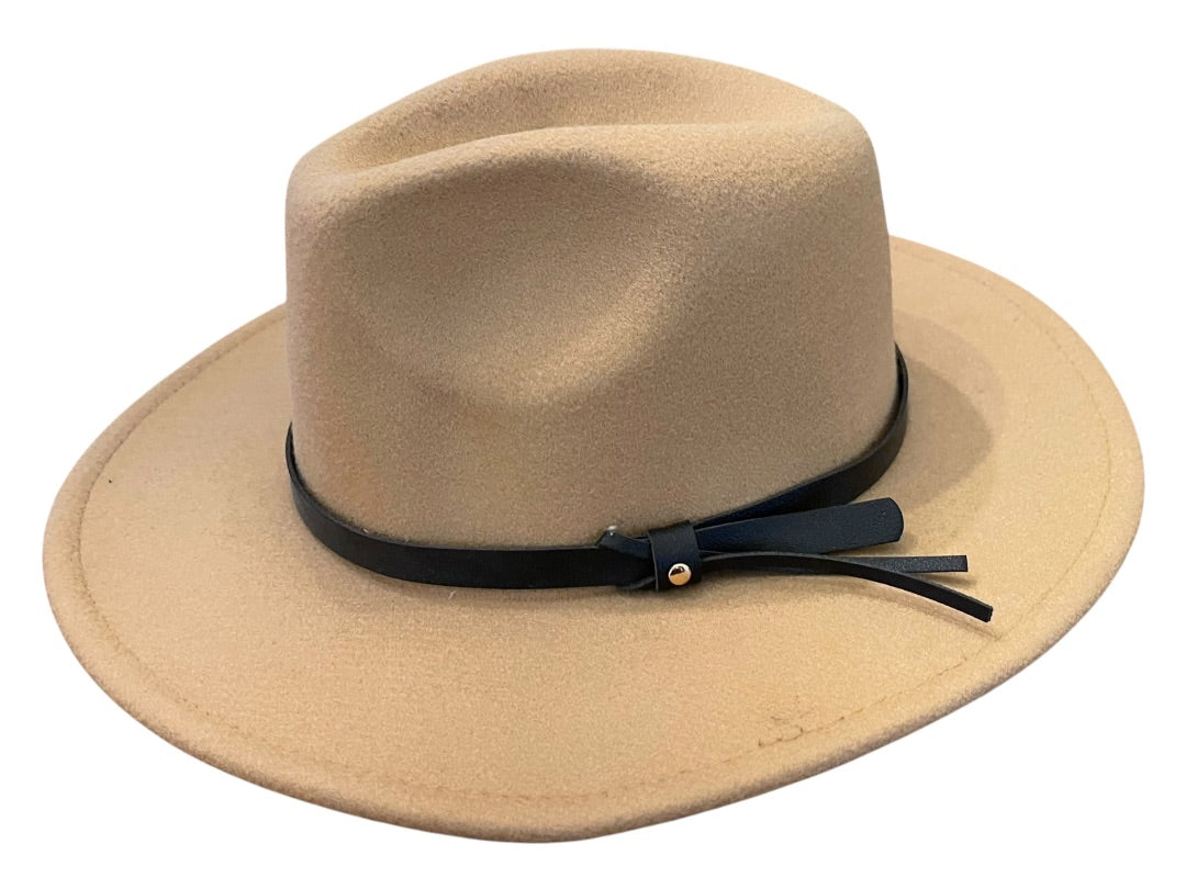 One Size San Diego Hat Womes Classic Felt Fedora Taupe New