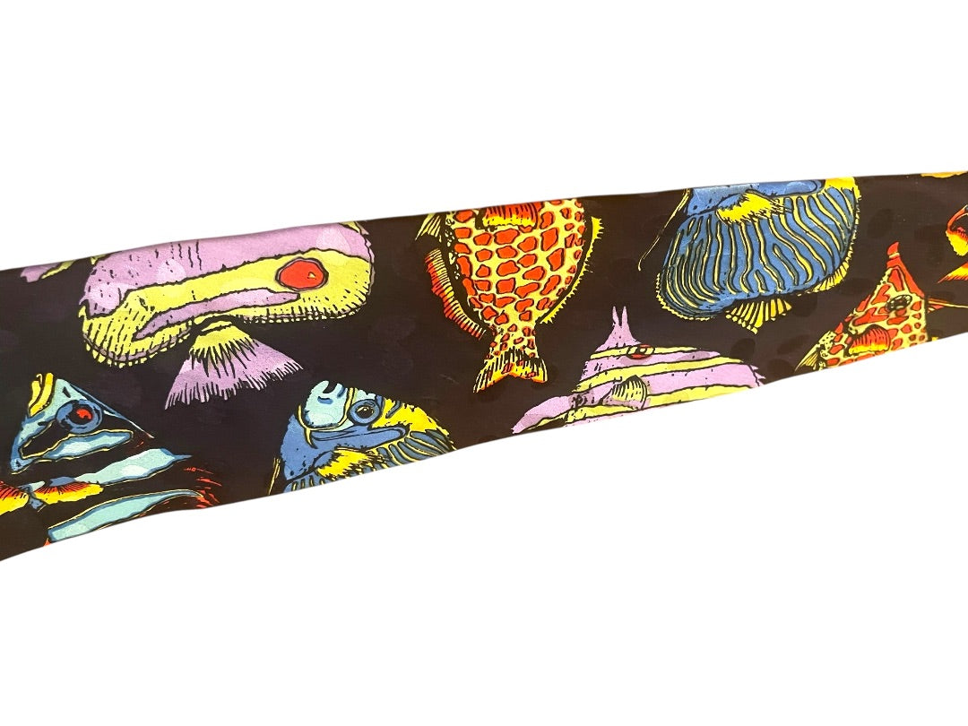Vintage Addiction 100% Silk Tropical Fish Neck Tie 59"L x 4"W
