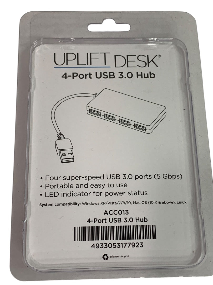 3.0 USB Hub. Uplift Desk ACC013 Super-Speed 4-Port