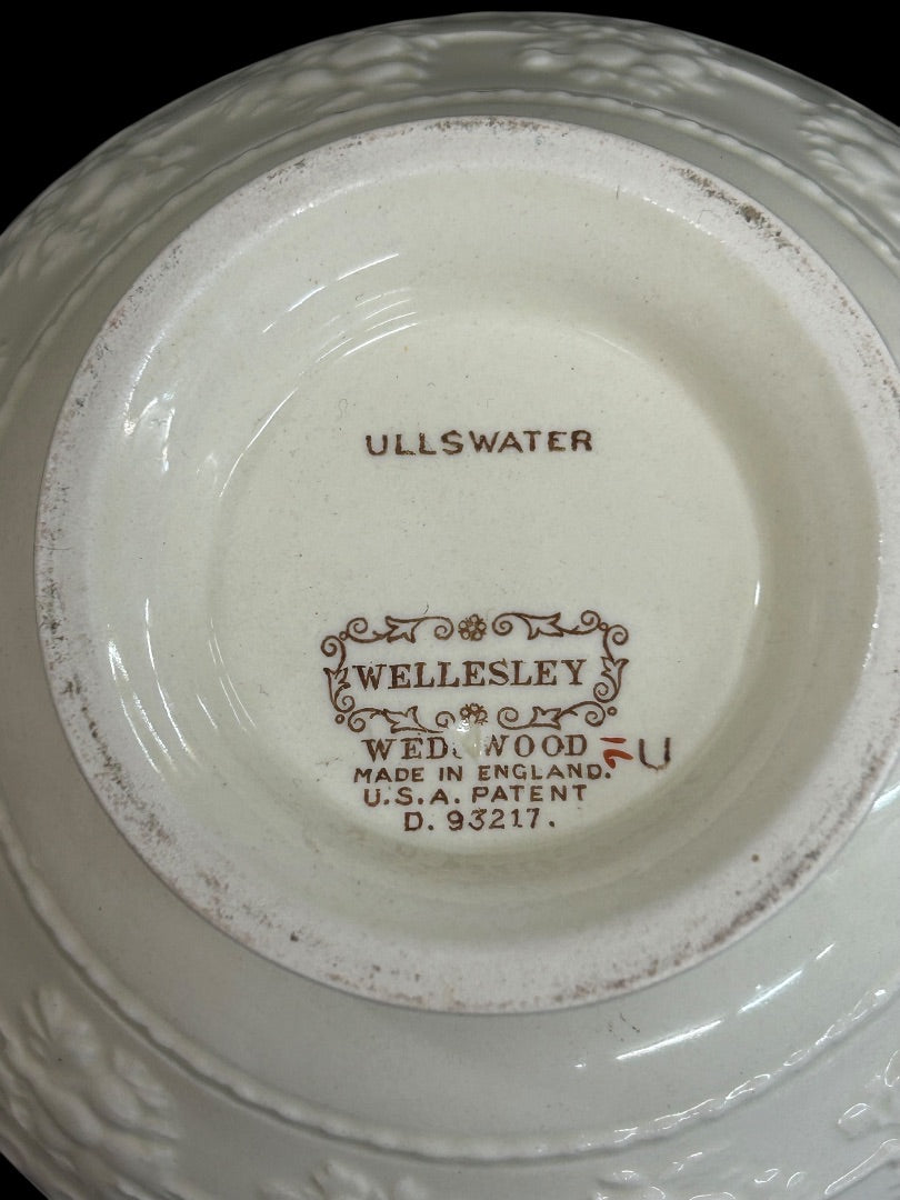 1940s Wellesley Wedgwood Ullswater China Cream Soup Bowl Double Handle