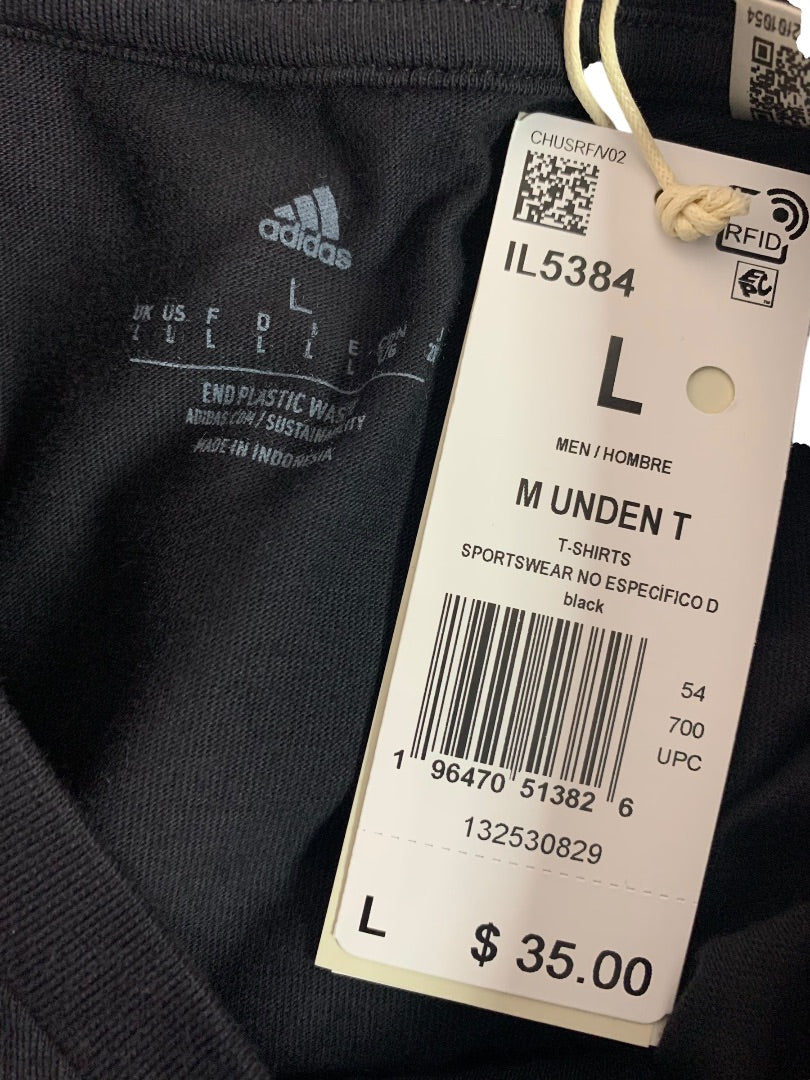 Large Adidas Mens New Undeniable Black Tshirt IL5384