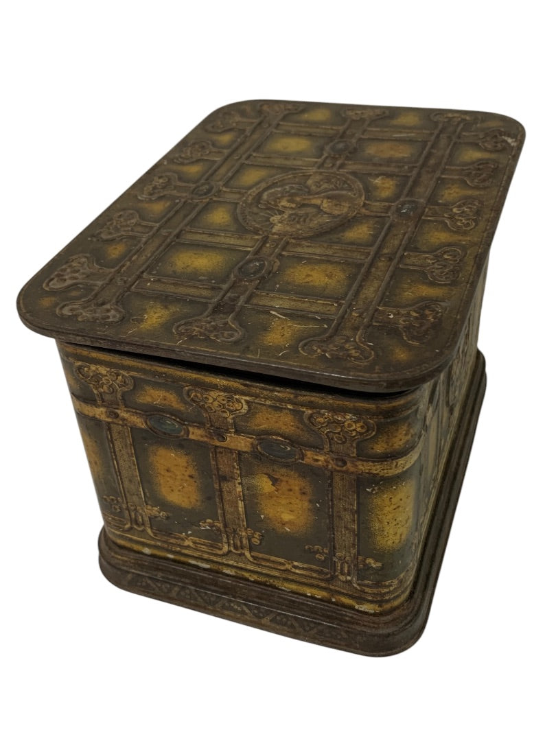 Antique Epicure Smoking Tobacco Hinged Tin Box US Tobacco Empty