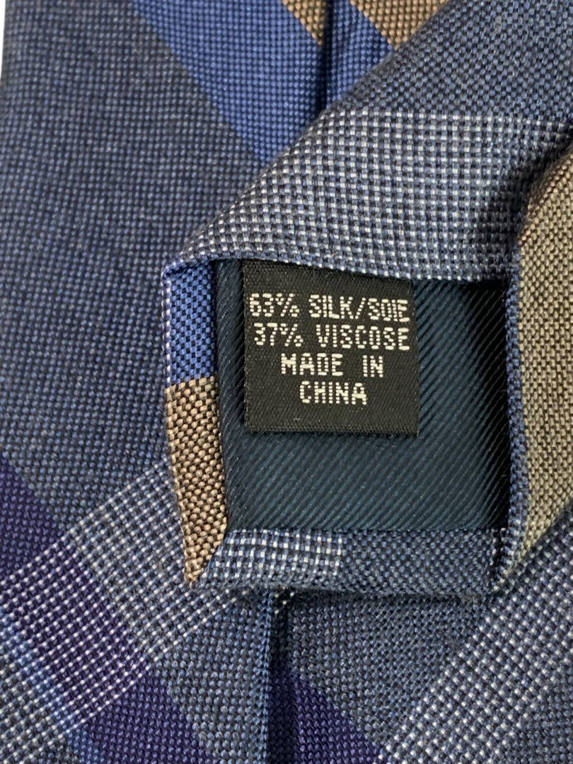 Joseph Abboud Mens Vintage Plaid Tie Necktie Silk 60 Inch