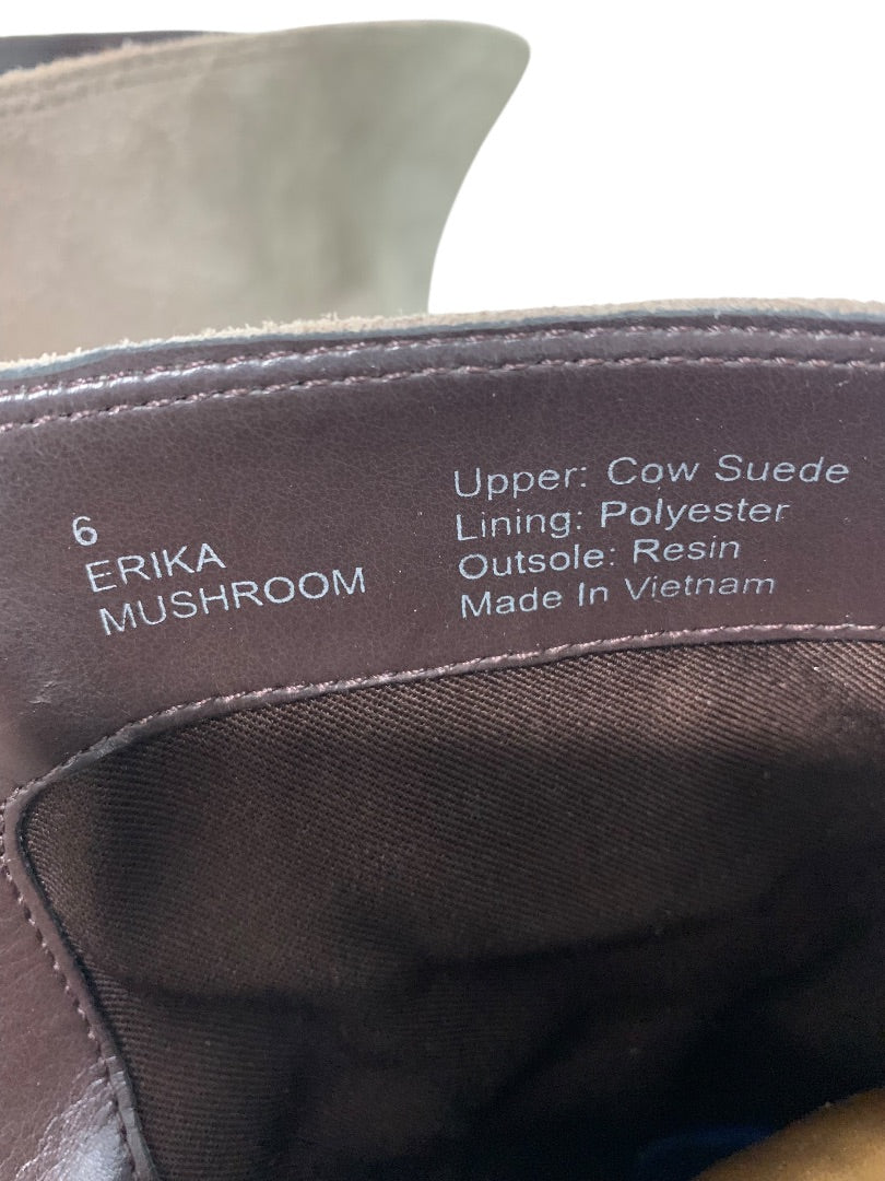 Size 6 Sole Society Womens Suede Knee Boots Mushroom Erika 2.5" Block Heel
