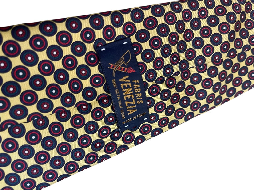 100% Silk Fabris Venezia Made in Italy Mens Tie 58 Inch