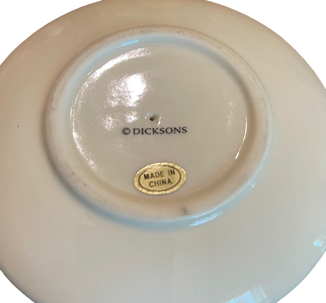 Dicksons Joy to the World Holly Ribbon Christmas Cup & Saucer Candle