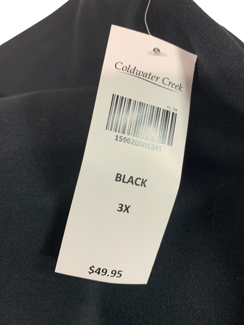 3X Coldwater Creek New Black Skort Knit Skirt Shorts