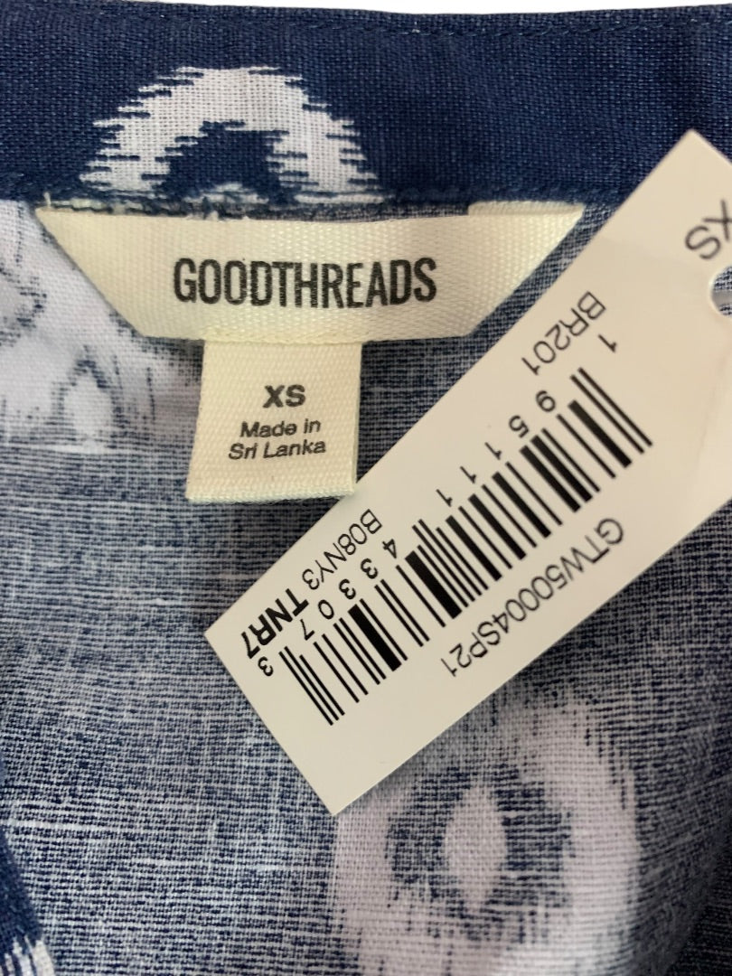 XS Goodthreads New Dress Linen Cotton Lightweight A-Line